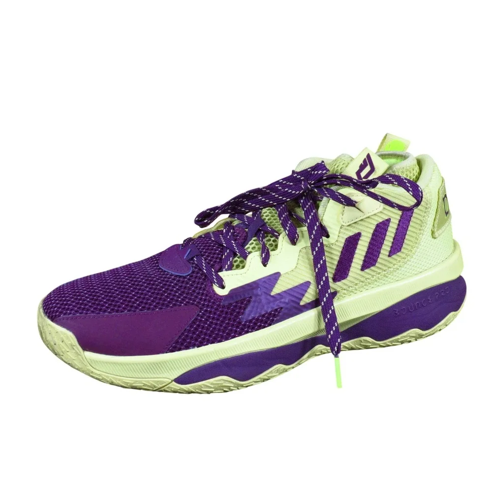 Adidas Dame 8 Dame Time Mens Basketball Shoes Size 10 Athletic Purple Yellow